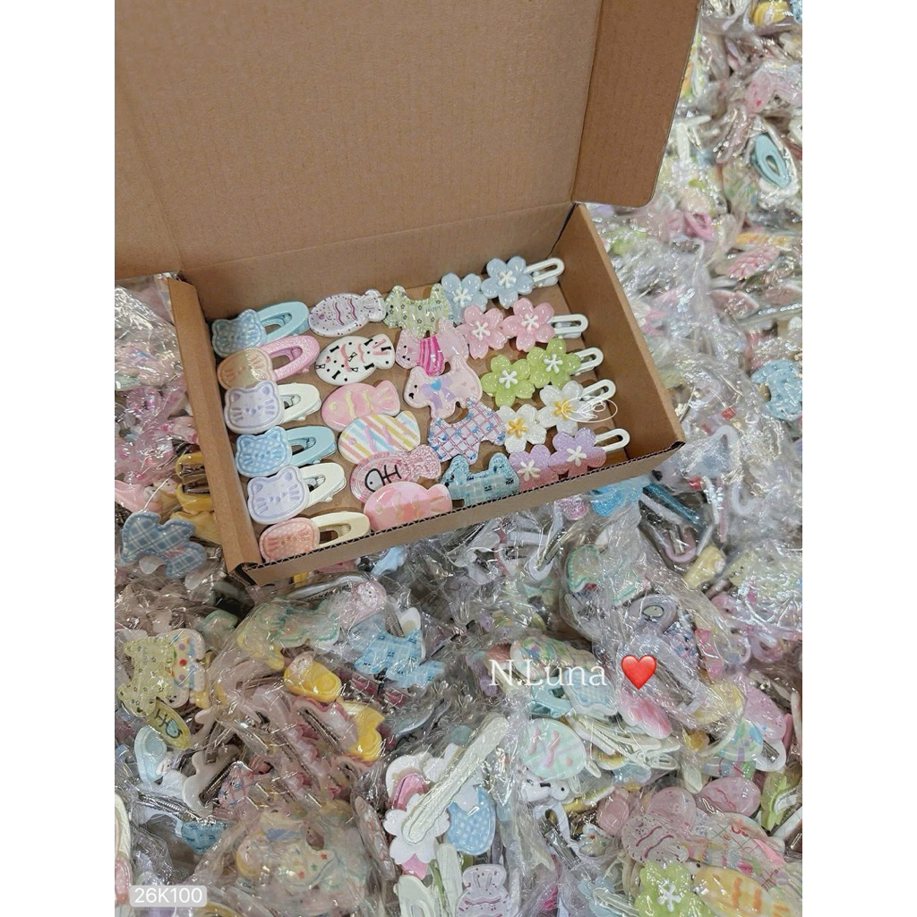 Set 50 kẹp tóc xinh cho bé