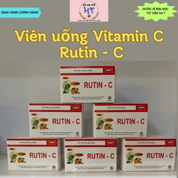 Combo 3 hộp Rutin C-Bổ sung Vitamin C và rutin giúp tăng tính bền mạch máu, giảm chảy máu chân răng (Hộp 100v)