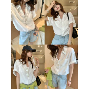 áo sơ mi phối ren viền cổ thanh lịch sang trọng tối giản nhưng rất cuốn hút