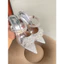 Guốc cao gót mũi nhọn quai bản gắn nơ hoa mai đính đá hậu dây đá chất da kim tuyến gót cao 5-7cm mã B13