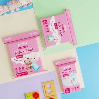(TẶNG TÚI 300GR) Combo túi 900GR VÀ 600GR KHĂN VÁI KHÔ GUMI ĐA NĂNG DÀNH CHO MẸ VÀ BÉ
