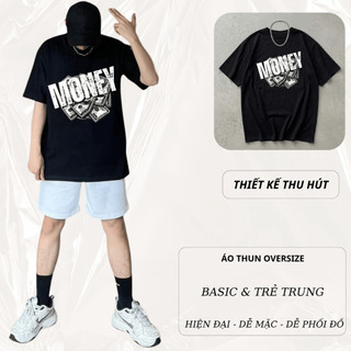Áo Thun Cặp Đôi Chepol Unisex, Form Rộng, In Money, Áo Phông Nam Nữ Chất Cotton, Co Giãn, Dày Dặn, Thoáng Mát - CP_10077