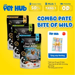 Gói Pate Bite of Wild Túi 70G Pate - Công Thức Sữa Dê Giàu Đạm, Ít Béo Cho Mèo