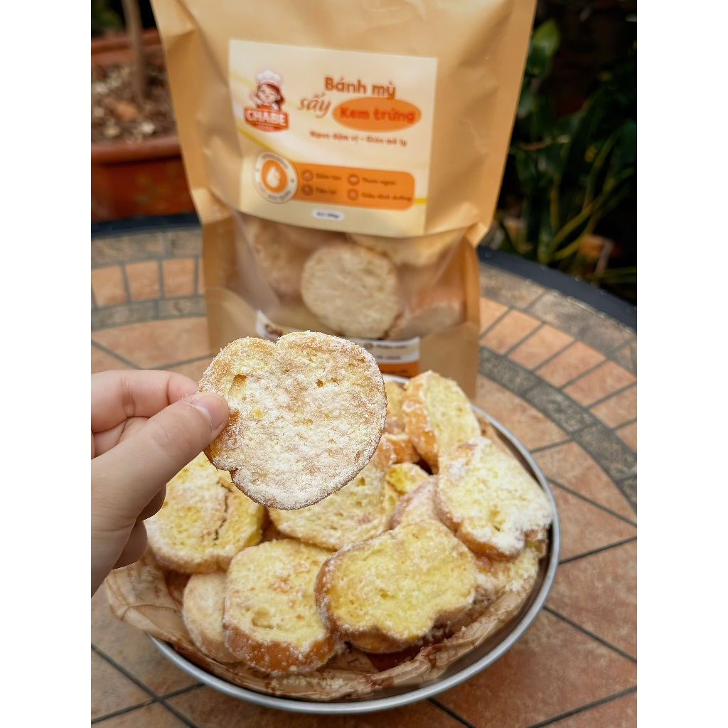 Bánh Mì Sấy CHABE FOODS Vị Kem Trứng 300g – Giòn Tan, Thơm Ngậy, Không Ngấy