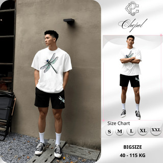 Bộ Áo Thun Nam CHEPOL Form Rộng, Cổ Tròn, Phối Quần Đùi, In Họa Tiết, Chất Cotton (ÁO THUN TRẮNG+ QUẦN ĐÙI ĐEN)-CP_10372