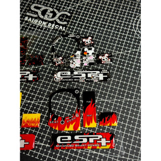 |1 Cái/Bộ/Combo| Sticker Nhựa Nổi Phản Quang HôngDa Mẫu Bad Bunny Dán Ổ KHOÁ, LOGO VUÔNG, ESP