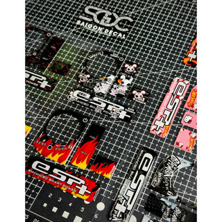Combo Sticker Nhựa Nổi Phản Quang ♓️ongDa Dán Ổ Khoá Smartkey, Logo Vuông, ESP+ - Có 16 Combo