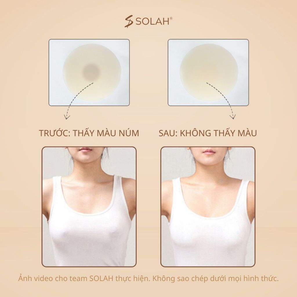 Miếng Đệm Che Núm SOLAH  Bigsize 3.5CM Vải Cotton Tái Sử Dụng Cho Miếng Dán Ngực Áo Bra Dán PK01