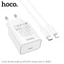 Bộ sạc nhanh HOCO C143A PD 20W kèm cáp Type C 1m – Sạc nhanh ổn định, dùng cho điện thoại cổng 8 chân
