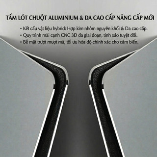 Pad Chuột Kim Loại Nhôm (Aluminum) Cao Cấp Kích Thước 20x24cm Siêu Mượt, Dành Cho Gaming & Văn Phòng