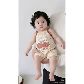 Body 2 Dây Cho Bé Sơ Sinh Mùa Hè – Romper Cotton Mềm Mát Hình Trái Cây & Hello Kitty Siêu Cute