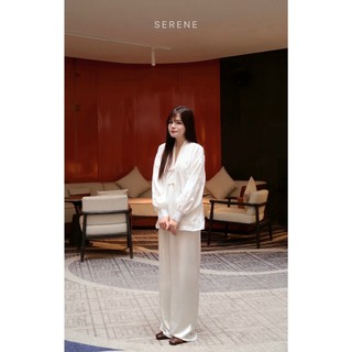 Pháp phục NGỌC SƯƠNG chất lụa cao cấp thêu nổi tay bồng cách điệu Serene