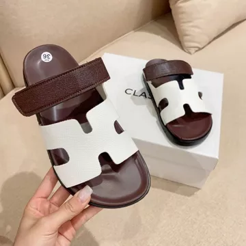 Dép Nữ Da Sần Đế Bệt Quai Ngang - Dép Sandal Nữ Êm Nhẹ Đi Học Đi Chơi Hot Trend