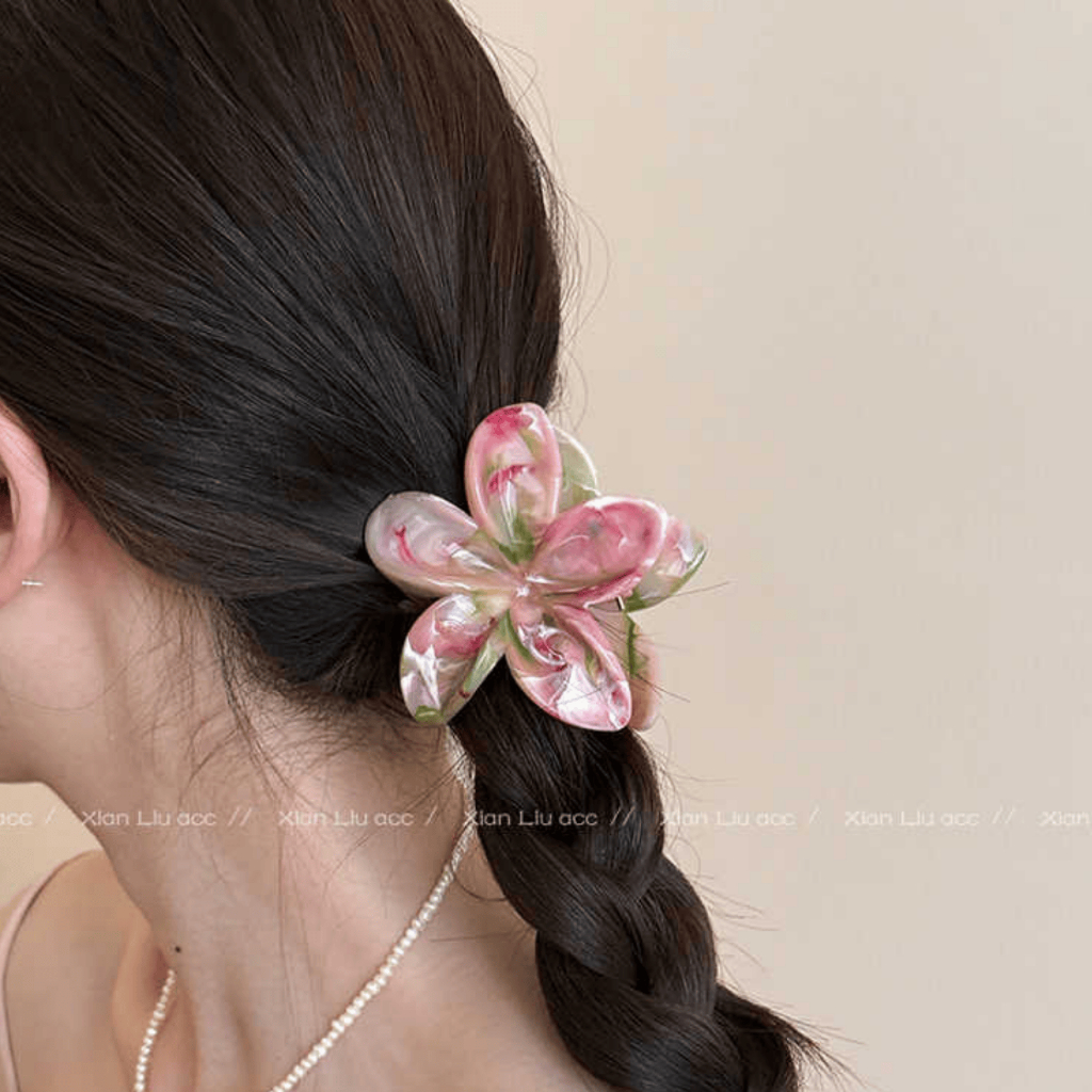 Kẹp Tóc Hoa sứ Child Kẹp tóc hoa Nhiều Màu Sắc Phong Cách Hawaii