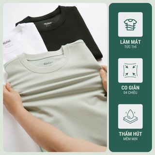 Áo Thun Ngắn Tay Vải Cotton Cooling Trơn Form Fitted - Routine 10S25TSS001R1
