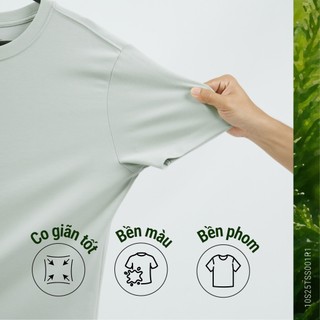 Áo Thun Ngắn Tay Vải Cotton Cooling Trơn Form Fitted - Routine 10S25TSS001R1