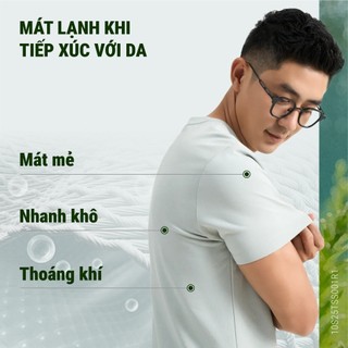 Áo Thun Ngắn Tay Vải Cotton Cooling Trơn Form Fitted - Routine 10S25TSS001R1