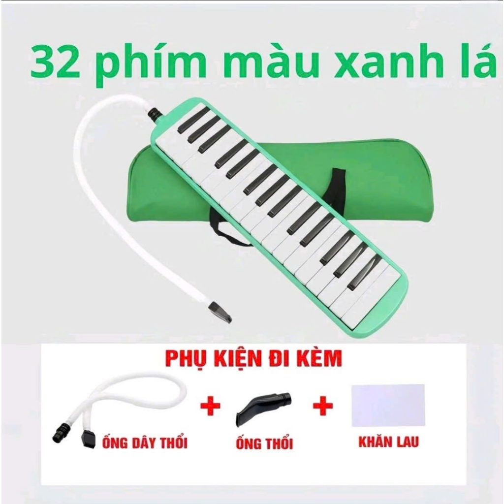 Kèn Melodica 32 Phím – Âm Chuẩn – Dễ Thổi – Tặng Full Phụ Kiện – Túi + Ống Thổi Ngắn Dài Cho Bé