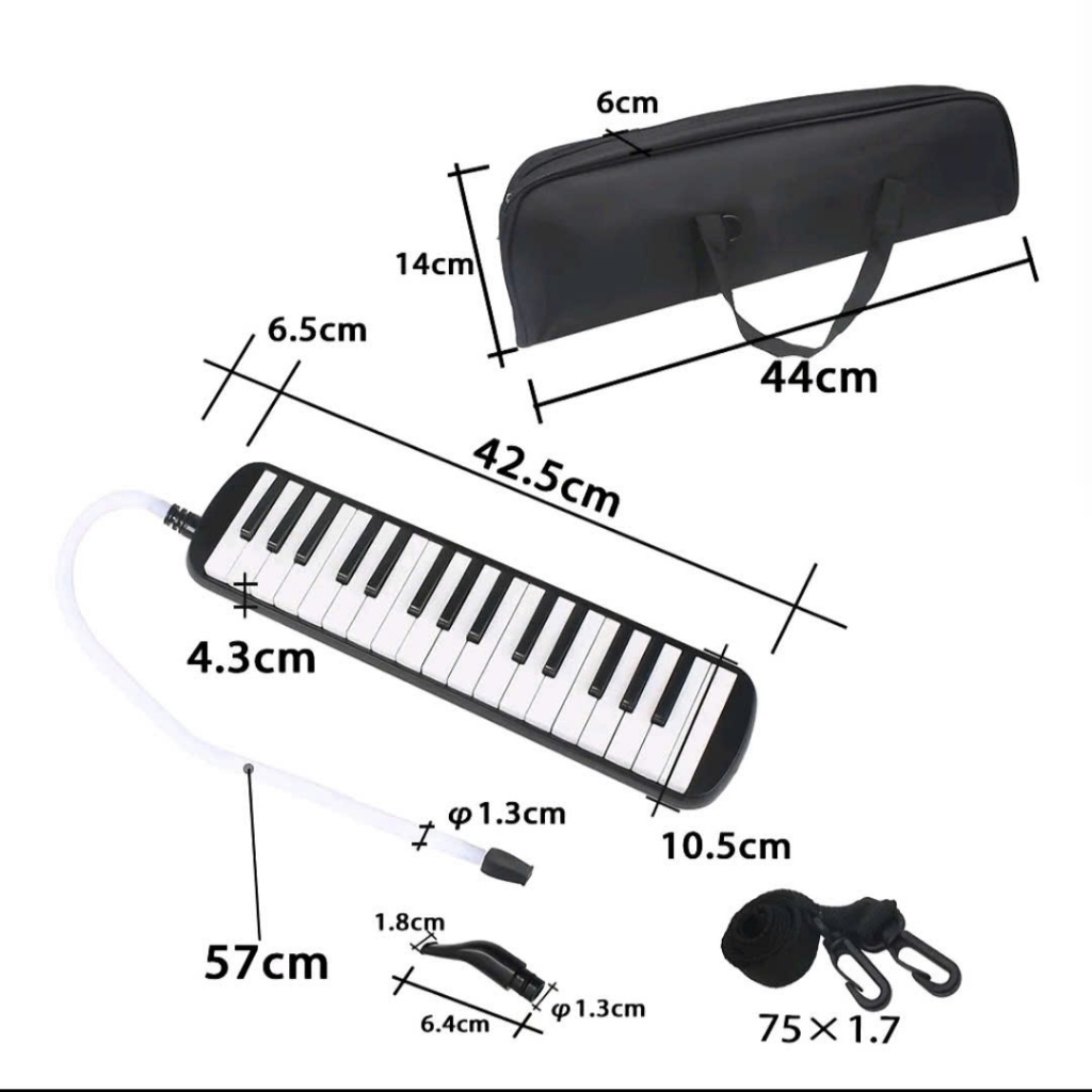 Kèn Melodica 32 Phím – Âm Chuẩn – Dễ Thổi – Tặng Full Phụ Kiện – Túi + Ống Thổi Ngắn Dài Cho Bé