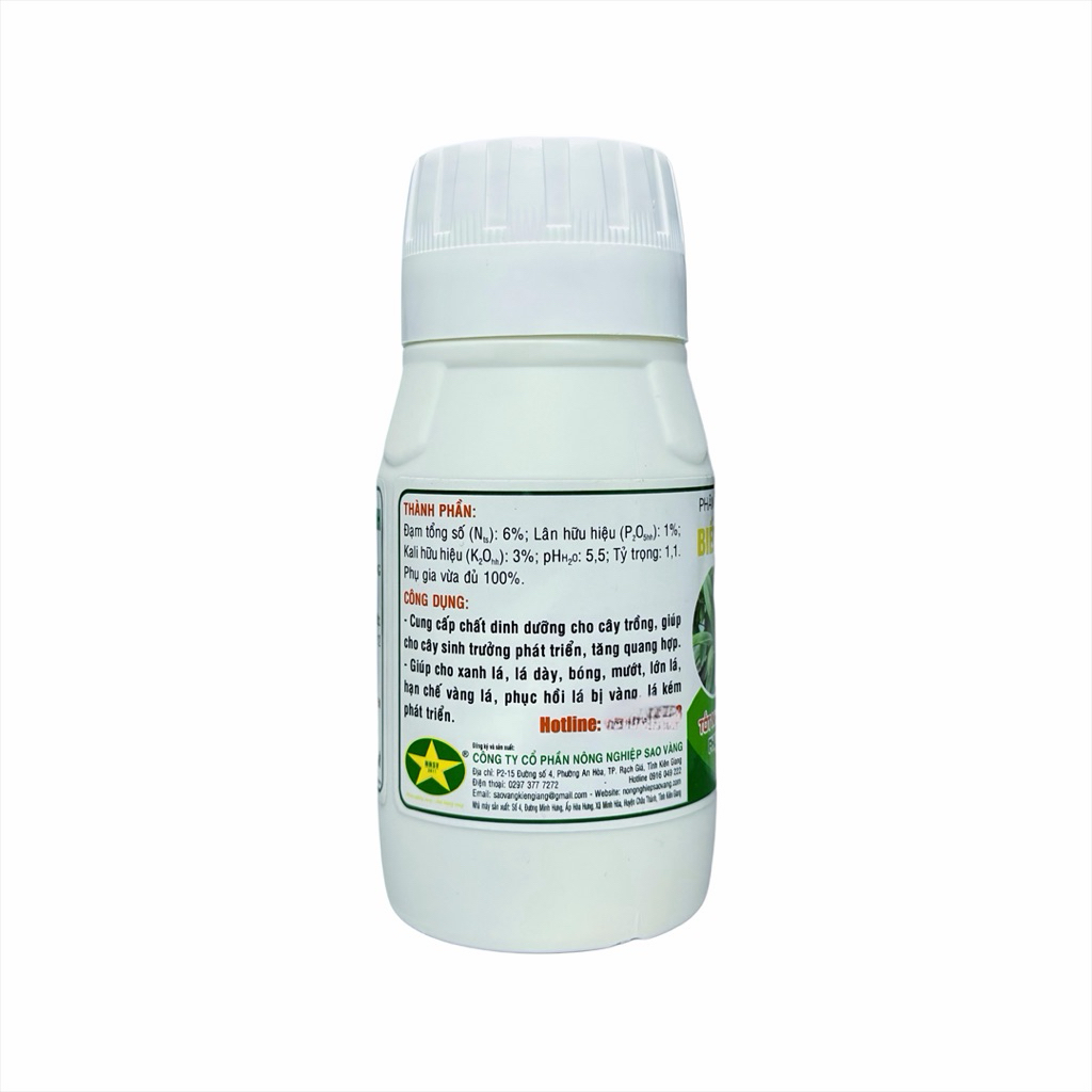Phân Bón Lá Biến Vàng thành xanh chai 250ml