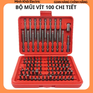 Bộ mũi vít đa năng 100 chi tiết, bộ đầu vít sửa chữa đa năng, bộ bit vít nhiều loại, bộ đầu vít lục giác sao bake, bộ mũ