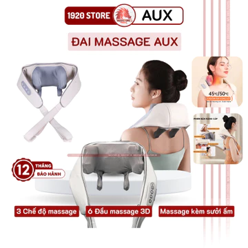 【Hỏa Tốc HCM】Đai Massage Cổ Vai Gáy AUX 6 Đầu Massage Cổ Vai Gáy, Có Nhiệt Hồng Ngoại, 3 Chế Độ Massage