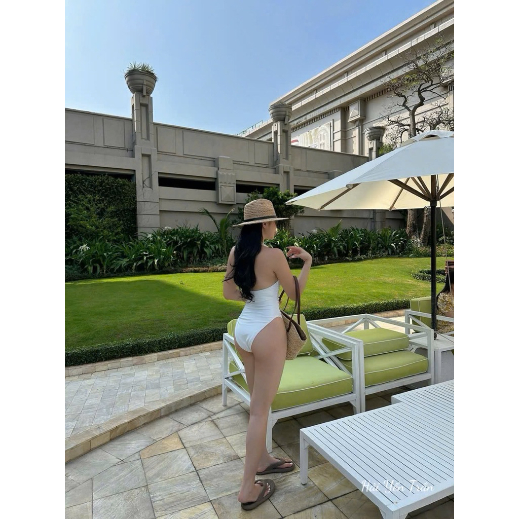 Áo bodysuit rúm cổ V hở lưng siu đẹp