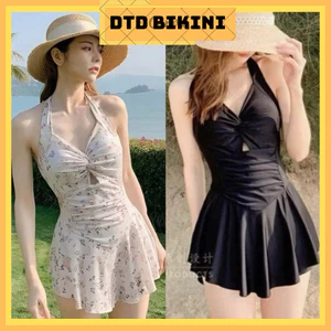 bikini DTD - đồ bơi 1mảnh sét đồ bơi 1 mảnh xoắn ngực 2lớp áo có sẵn mút ngực váy có quần bên trong