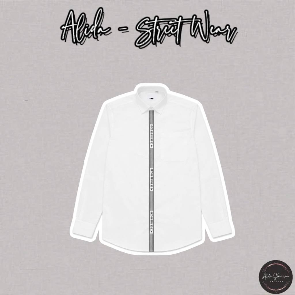 ⚡️[Hight Quality] Áo Sơ Mi Nam Nữ Bu1 White Shirts - Điểm Nhấn Chữ Kẻ Sọc Sang Trọng Cao Cấp Loại 1