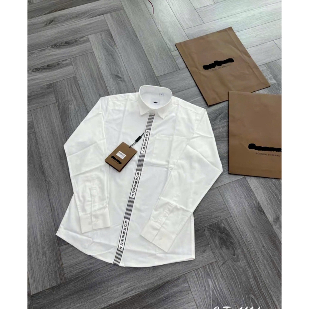 ⚡️[Hight Quality] Áo Sơ Mi Nam Nữ Bu1 White Shirts - Điểm Nhấn Chữ Kẻ Sọc Sang Trọng Cao Cấp Loại 1