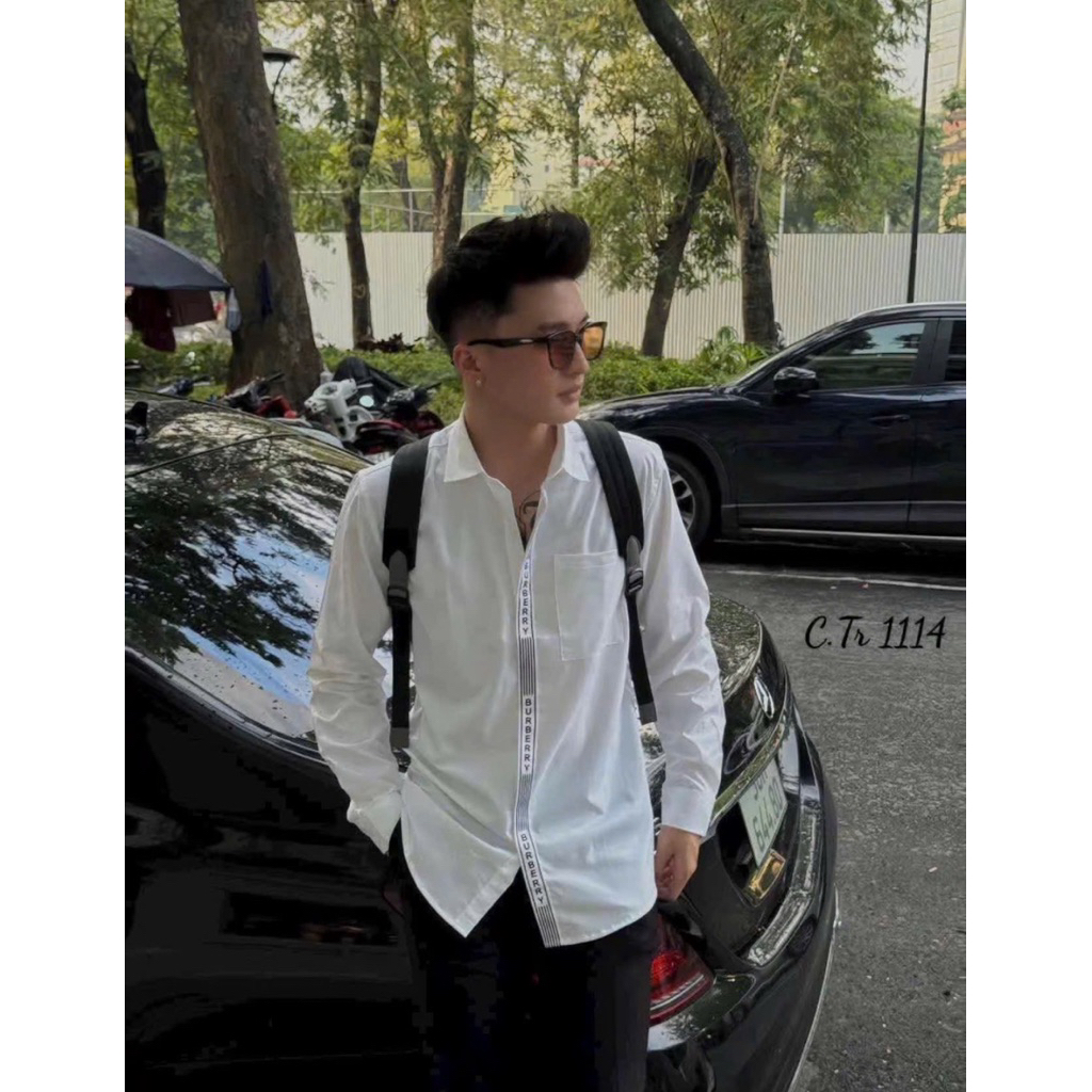 ⚡️[Hight Quality] Áo Sơ Mi Nam Nữ Bu1 White Shirts - Điểm Nhấn Chữ Kẻ Sọc Sang Trọng Cao Cấp Loại 1