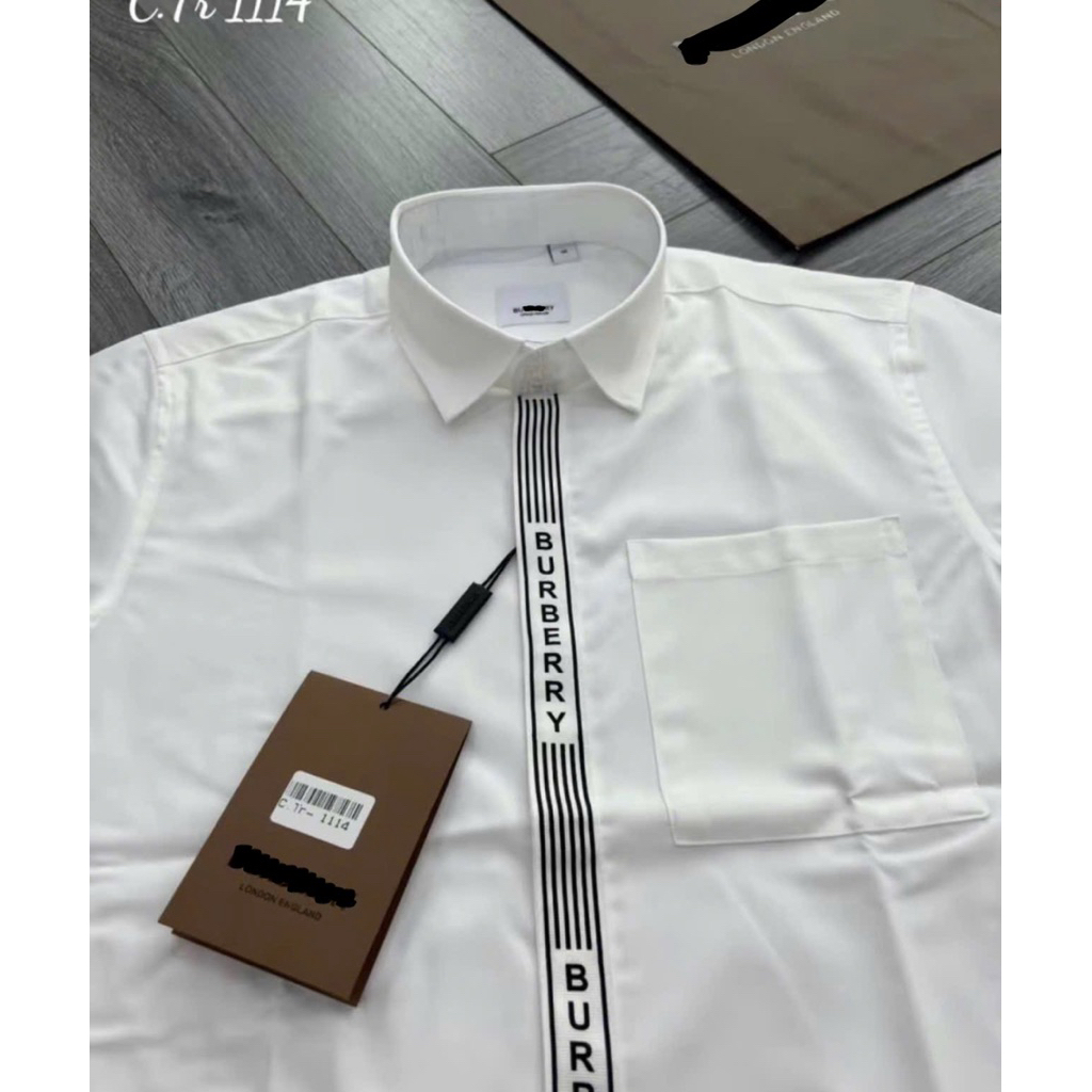 ⚡️[Hight Quality] Áo Sơ Mi Nam Nữ Bu1 White Shirts - Điểm Nhấn Chữ Kẻ Sọc Sang Trọng Cao Cấp Loại 1