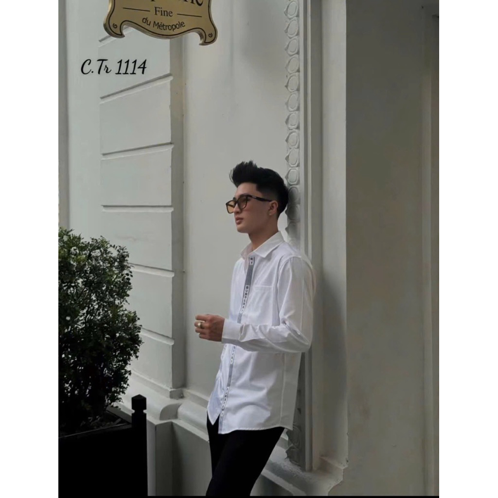 ⚡️[Hight Quality] Áo Sơ Mi Nam Nữ Bu1 White Shirts - Điểm Nhấn Chữ Kẻ Sọc Sang Trọng Cao Cấp Loại 1