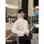 ⚡️[Hight Quality] Áo Sơ Mi Nam Nữ Trấng Trơn Phối Viền Kẻ - Siêu Thanh Lịch Loại 1 Sang Trọng