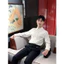 ⚡️[Hight Quality] Áo Sơ Mi Nam Nữ Trấng Trơn Phối Viền Kẻ - Siêu Thanh Lịch Loại 1 Sang Trọng