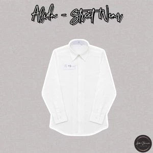 ⚡️[Hight Quality] Áo Sơ Mi Nam Nữ Trấng Trơn Phối Viền Kẻ - Siêu Thanh Lịch Loại 1 Sang Trọng