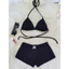 Set bikini DTD đi biển kiểu áo 2 mảnh kèm quần short mini chất thun co giãn, đồ bơi quần đùi