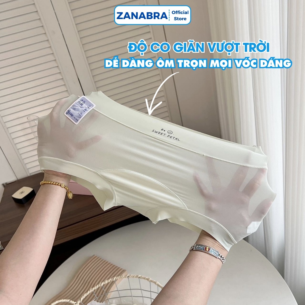 Quần Lót Đùi Nữ Su Không Lộ Viền - Quần Boxer Mặc Váy Đáy Cotton Kháng Khuẩn ZANABRA L5422
