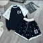Set Bộ Đồ Raglan In Số 01 Họa Tiết Sao, Bộ Áo Phông Quần Short Form Rộng Mặc Nhà Đi Chơi Phong Cách Streetwear Năng Động