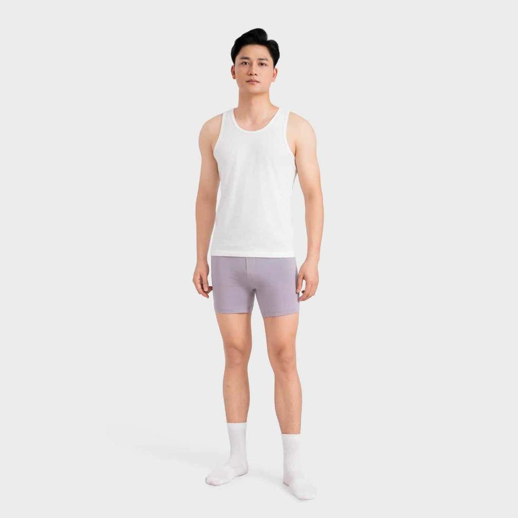 Quần Short mặc nhà Nam Insidemen Regular Fit Công nghệ dệt nhuộm sợi ISOR15A0H0
