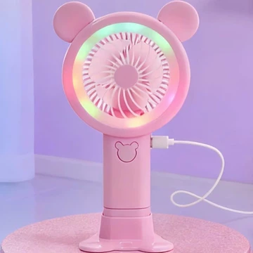 [QUẠT CÓ LED] Quạt cầm tay mini, quạt mini gấp gọn sạc usb có đèn led--SHOPSHUUBOT