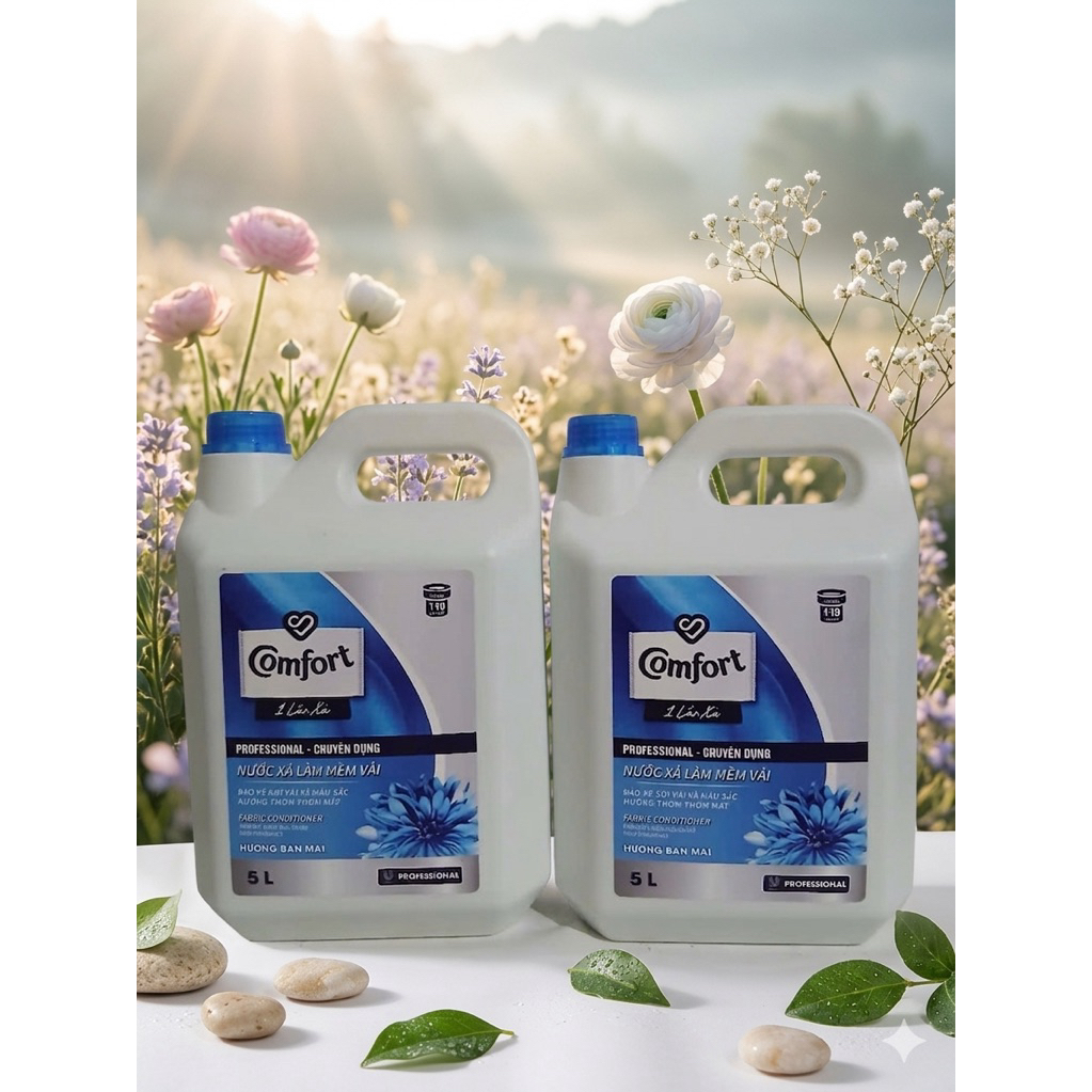 2 Can Nước Xả Vải Comfort Professional Cho Da Nhạy Cảm Dịu Nhẹ 5l