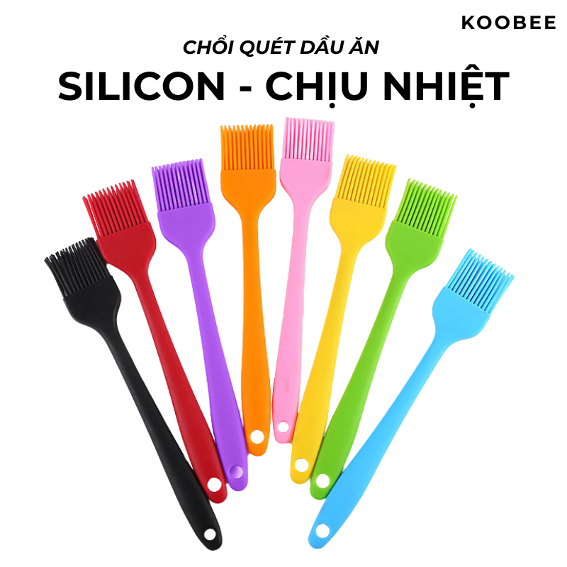 Chổi Quét Dầu Ăn Silicon Chịu Nhiệt KooBee Cán Đúc Liền Khối – Dụng Cụ Làm Bánh, Nướng BBQ Đa Năng (NB30)