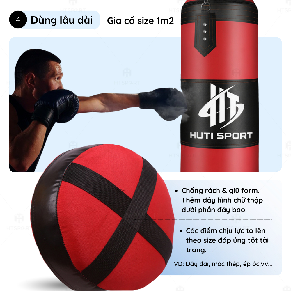 Vỏ Bao Cát Boxing Treo Tường + Phụ Kiện Đi Kèm, Bao Đấm Boxing Muay Thái, Võ Thuật Tại Nhà Tiện Lợi