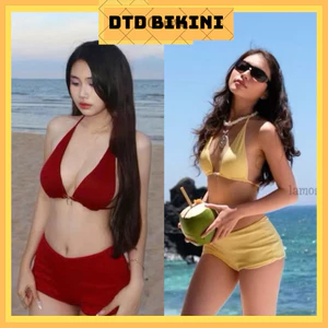Bikini DTD 2 mảnh áo tam giác quần đùi phom chuẩn ôm mông( sẳn hàng-hoả tốc)