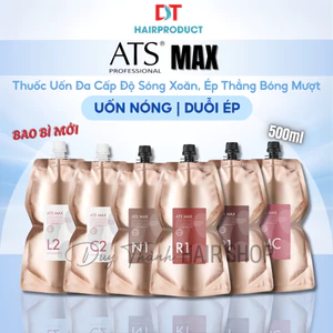 Thuốc Uốn Nóng, Ép Duỗi Tóc ATS Max Chính Hãng 500ml – Uốn Đa Cấp Độ Sóng Xoăn, Ép Thẳng Bóng Mượt.