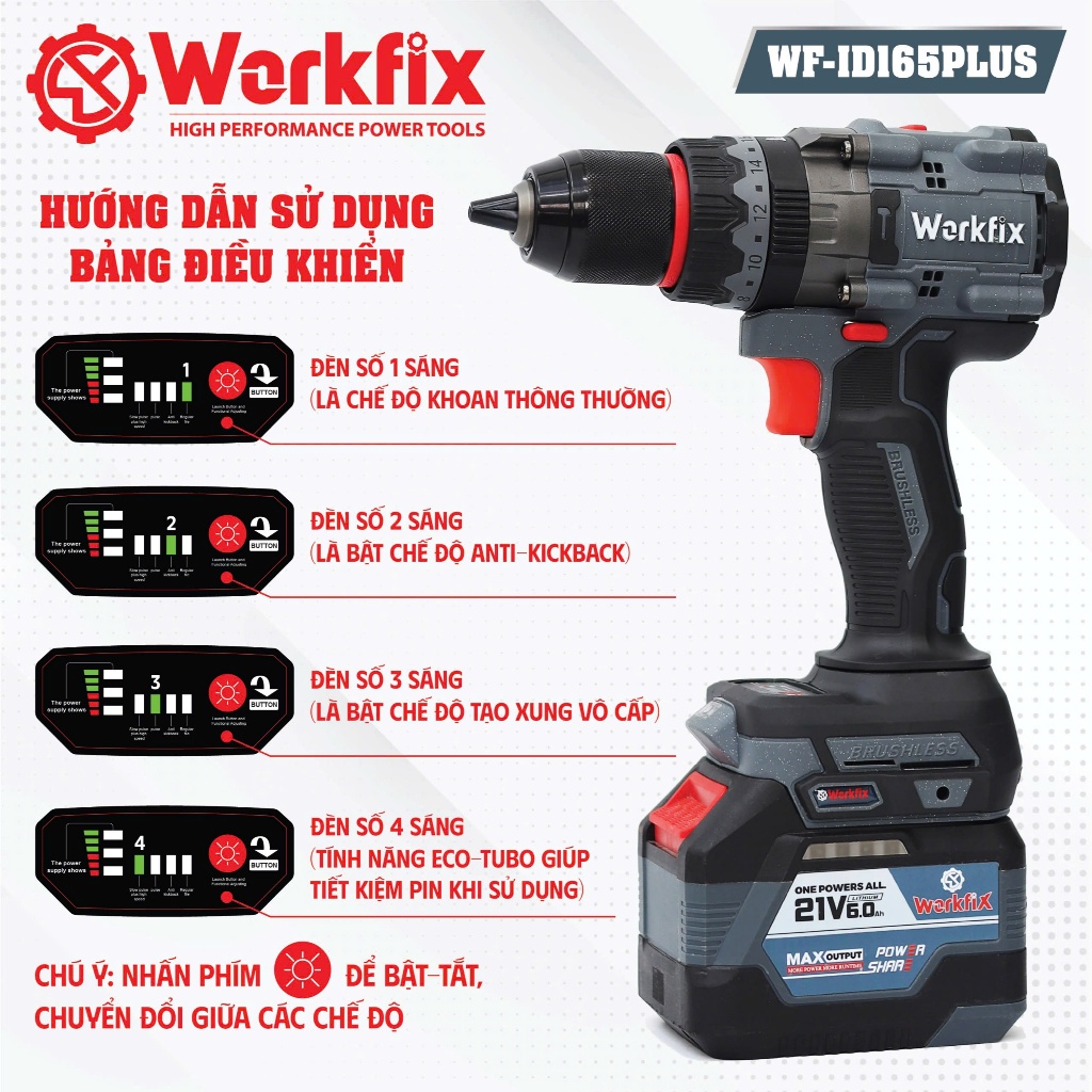 Máy Khoan Rút Lõi WF-ID165PLUS Siết 165N, Combo Mũi Khoan 63mm Chuôi Dài Chuyên Rút Lõi Bê Tông