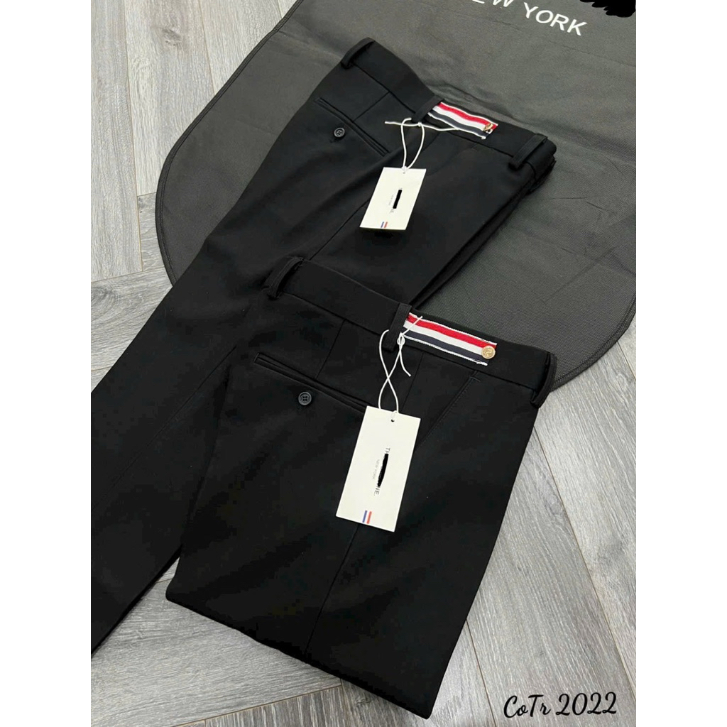 ⚡️[Hight Quality] Quần Âu Nam Nữ 1h0m Br Trouser Pants - Điểm Nhấn Kẻ Màu Bên Cạp Phối Cúc Vàng Cao Cấp