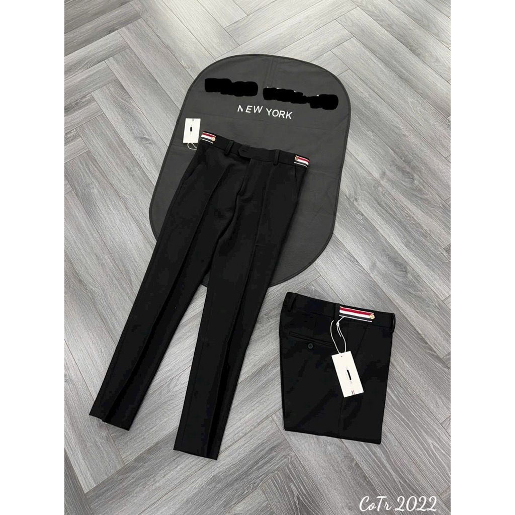 ⚡️[Hight Quality] Quần Âu Nam Nữ 1h0m Br Trouser Pants - Điểm Nhấn Kẻ Màu Bên Cạp Phối Cúc Vàng Cao Cấp