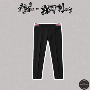 ⚡️[Hight Quality] Quần Âu Nam Nữ 1h0m Br Trouser Pants - Điểm Nhấn Kẻ Màu Bên Cạp Phối Cúc Vàng Cao Cấp
